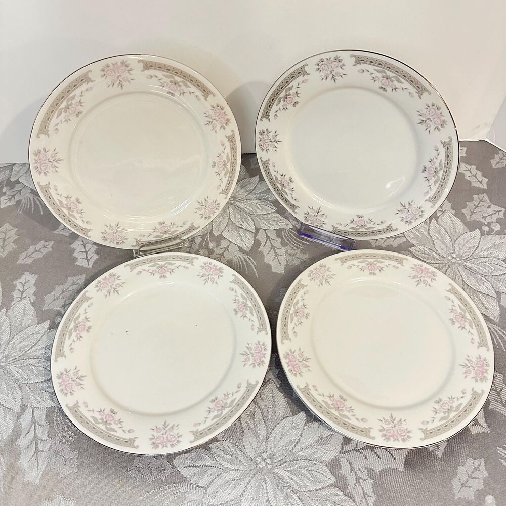 Dynasty Fine China Colleen 12 Piece Dinnerware Set 4 Dinner Bread Plates Bowls - Picture 7 of 16
